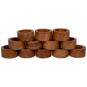 Modern <b>Solid</b> <b>Wood</b> Napkin Ring Set Eco-Friendly Durable Customizable <b>Dining</b> <b>Table</b> Accessory Handmade Luxury <b>Table</b> Styling Wedding - Product Image 4