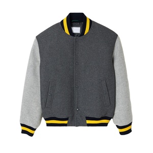 Chaqueta universitaria de lana con parches de chenilla bordados de lana para hombre, chaqueta universitaria de béisbol OEM Letterman - Product Image 1