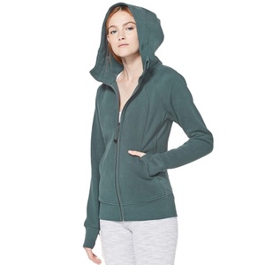 Femmes à manches longues Gym Workout Sportswear personnalisé chaud fermeture éclair capuche multi-poches grande taille fermeture éclair sweats à capuche - Product Image 1