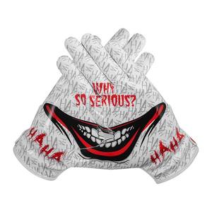 Gants de football américain haut de gamme en silicone bicolore pour receveurs, avec grip antidérapant premium pour usage sportif professionnel en extérieur - Product Image 1