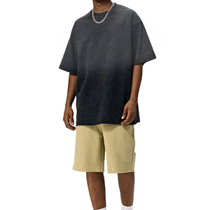 Camiseta de Algodón de Alta Calidad para Hombre, Estilo Urbano, Hombros Caídos, Personalizable con Logotipo, Tejido Grueso - Product Image 3