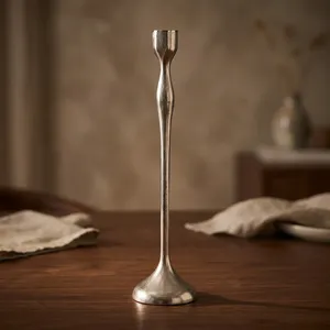 Modern Silver Candlestick Holders Decorative <b>Tall</b> Candle Stands for Home Decor <b>Table</b> Centerpiece Wedding Dining Room Bedroom - Product Image 4