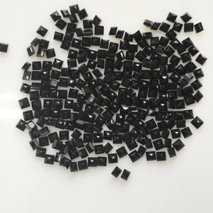 Onyx noir naturel 3 mm, taille carrée, qualité supérieure, pierres précieuses en vrac certifiées Red Mountain Gems pour la fabrication de bijoux - Product Image 3