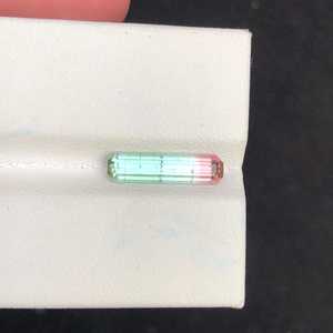 Pierre précieuse naturelle tourmaline bicolore rose menthe vert taille octogonale, pierre lâche de haute qualité, magnifique pour pendentif, bijoux, vente en gros - Product Image 1