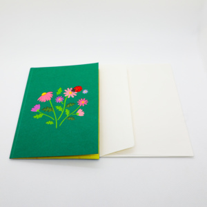 การ์ดป๊อปอัพ 3 มิติ ลายดอกไม้หลากสีสัน การ์ดอวยพรทำมือ ของขวัญปี 2026 การ์ดป๊อปอัพ 3 มิติ ป่าดอกไม้ งานฝีมือกระดาษป๊อปอัพ - Product Image 3