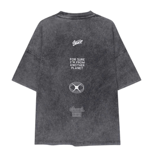 เสื้อยืดโอเวอร์ไซส์ผ้าฝ้ายลายกราฟฟิคฟักทองฮาโลวีนชุดแฟชั่นตัดขอบด้วยเลเซอร์ - Product Image 5