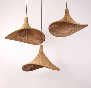 Abat-jour en rotin de haute qualité pendentif lumière décoration intérieure écologique pour café espace salon ou extérieur - Product Image 2