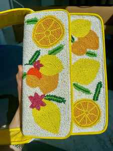 Sac à bandoulière en perles abstraites d'art moderne, motif mosaïque multicolore, sac à rabat en tissu, mode féminine pour soirée, vente en gros - Product Image 5