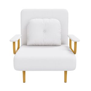 Divano Letto Convertibile 3 in 1 con Schienale Regolabile in 5 Posizioni, Cuscino Estensibile Salvaspazio per Soggiorno - Product Image 1