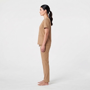 Ensemble de blouses médicales pour femmes, uniforme d'infirmière, haut à col en V et pantalon à manches courtes, respirant et confortable, pour toutes les saisons - Product Image 5
