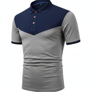 Polo pour homme, manches courtes, respirant, mélange de coton, coupe ajustée, décontracté, été, confortable, haut pour l'extérieur - Product Image 1