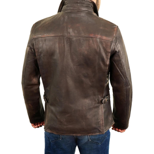 Veste en cuir véritable décontractée de haute qualité pour hommes, logo personnalisé, design vierge, grandes tailles, vestes pour hommes - Product Image 2