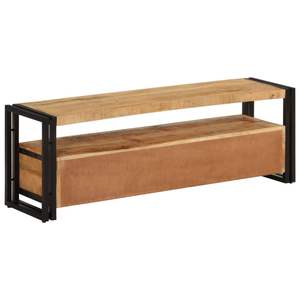Meuble TV en bois de manguier marron et noir, support élégant pour votre téléviseur - Product Image 4