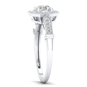 Bagues de fiançailles REYES personnalisées en argent sterling 925 et moissanite, design classique, plaqué or, bijoux fins, cadeau pour elle - Product Image 3