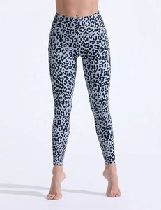 Leggings taille haute imprimé léopard pour femmes, vente en gros, vêtements de sport, pantalons de yoga avec poches - Product Image 4