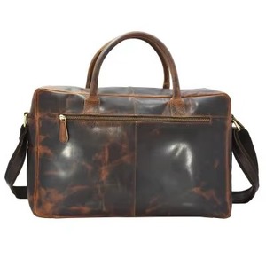Bolsa de Viaje de Cuero Genuino para Hombre, Bolsa de Lona de Cuero Vacuno para Fin de Semana, Bolso de Mano para Viajes, Actividades al Aire Libre, Uso Diario C-S1 - Product Image 2