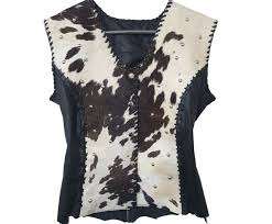 Gilet en cuir de vachette à poils, col en V, coupe-vent, nouvelle collection hiver, sur mesure - Product Image 6