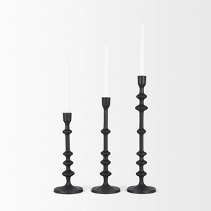 Decorative <b>Black</b> Iron <b>Candlestick</b> Holder Set of 3 Decorative Home Decoration Durable Metal Candle Holders for Home Decoration - Product Image 4