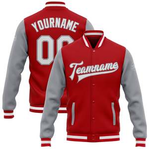 เสื้อแจ็คเก็ตเบสบอลแบบกำหนดเอง เสื้อแจ็คเก็ต Letterman ปักชื่อโลโก้ตามสั่ง โรงงาน OEM ODM ผู้ผลิตขายส่ง - Product Image 1