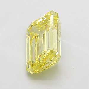 Diamant de laboratoire CVD de couleur jaune fantaisie, taille émeraude, certifié IGI, pureté VVS VS, excellente taille, pour joaillerie fine - Product Image 6