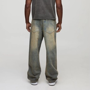 Jeans de Algodón Personalizados COI para Hombre, Diseño con Bolsillos, Estilo Urbano, Lavados, Holgados, Tipo Cargo - Product Image 3