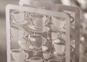 Servilletero de Metal con Diseño de Taza de Café/Té, Textura Fundida, para Cocina y Comedor, Vajilla, Pedido al por Mayor - Product Image 2
