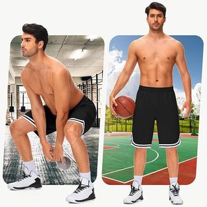 Pantalones Cortos de Baloncesto Largos, Debajo de la Rodilla, de Malla, Deportivos, para Gimnasio, con Bolsillos con Cierre, de Secado Rápido y Ligeros - Product Image 5