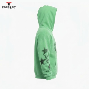 Sudadera con capucha para hombre, de color sólido, informal, con estampado digital, al mejor precio, personalizable, venta al por mayor de fábrica. - Product Image 3