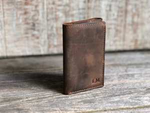 Custom <b>Men</b> Genuine <b>Leather</b> Fashion Trifold <b>Wallet</b> Slim Card Holder Daily Use Coin Purse Wholesale Logo LTW-0101 - Product Image 4
