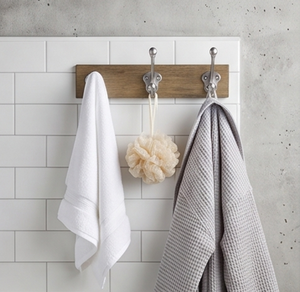 Premium Rustic Wood Wall Mount Double <b>Coat</b> <b>Hook</b> With Metal <b>Hooks</b> For Clothing Storage Stylish Home <b>Decor</b> - Product Image 5