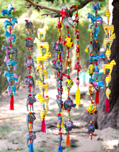Handmade Fabric Animal Wall Hanging Colorful Beaded Garland Boho Wall Decor Decorative Hanging for Nursery & Kids’ Room - Product Image 6