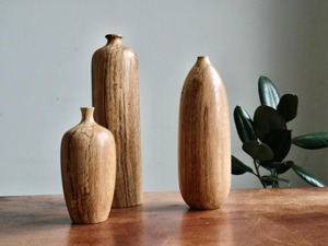 Jarrón de Madera de <span class=keywords><strong>Roble</strong></span> Hecho a Mano Único - Decoración Destacada para el Hogar - Product Image 5