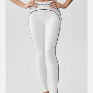 Custom Women's High Waist <b>Seamless</b> Knitted <b>Leggings</b> Fitness Activewear Pants - Product Image 1