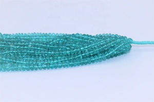 Natural Apatite Smooth Rondelle Beads 3.5-5 mm 16 Inches Strand for Jewelry Making - Product Image 3