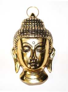 Estatua de Cabeza de Buda de Latón Antiguo, Artesanía Metálica Moderna Hecha a Mano, Tema Cultural, Decoración Artística Duradera para el Hogar, Adorno de Mesa - Product Image 3