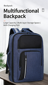 กระเป๋าเป้กีฬาแบบกันน้ำ Oxford พร้อมช่อง USB ปิดด้วยซิป น้ำหนักเบา ทนทาน ดีไซน์มินิมอล สำหรับวัยรุ่น นักศึกษา ปรับแต่งได้ - Product Image 2