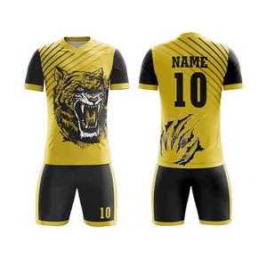 Ensemble de maillots de football pour hommes de haute qualité personnalisés, nouveau design, col polo, ensemble complet, provenant d'usine, clubs originaux populaires - Product Image 3