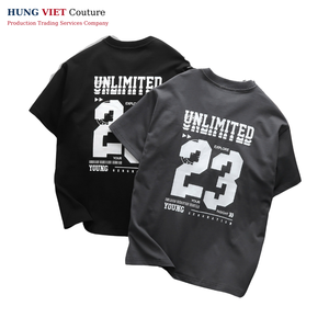 T-shirts unisexes à col rond de qualité supérieure tissu de coton respirant pas cher prix vietnamien vente entière t-shirt uni pour hommes - Product Image 2