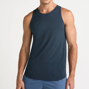 Chemises d'été sans manches pour hommes, col rond, coton/polyester léger, respirant, séchage rapide, écologique, style vintage, gym, fitness - Product Image 1