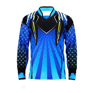 เสื้อเจอร์ซีย์เย็บตะเข็บเดี่ยวสีน้ำเงินสดใสพิมพ์ลายธงชาติสหรัฐอเมริกา แขนยาว ทรงหลวม เหมาะสำหรับเล่นเพนท์บอล สำหรับเด็ก สำหรับคลาน - Product Image 5