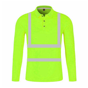 Custom Hawaiian High Visibility Reflective Safety Shirt - Fluorescent Construction Workwear Polo Visibility Protection - Product Image 4
