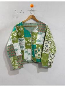 Hand <b>Embroidered</b> Reversible Quilted Silk <b>Jacket</b> <b>for</b> <b>Women</b> Thick Fabric Custom Color Pattern Options <b>for</b> Wedding Wear Cultural - Product Image 1