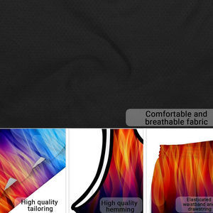 Pantalones cortos de baloncesto sublimados para hombre, color degradado, que absorben la humedad, cintura elástica, tela de malla, ajuste atlético, para todas las estaciones. - Product Image 3