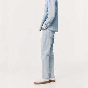 กางเกงยีนส์ทรงสกินนี่เอวสูงสำหรับผู้ชาย ดีไซน์ทันสมัย สวมใส่สบาย ติดกระดุม เหมาะสำหรับใส่ทำงานหรือลำลอง - Product Image 3