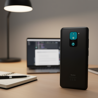 Casing Ponsel Redmi untuk Note 9 dan Redmi 10X 4G Bahan PC Anti Benturan Warna Hitam