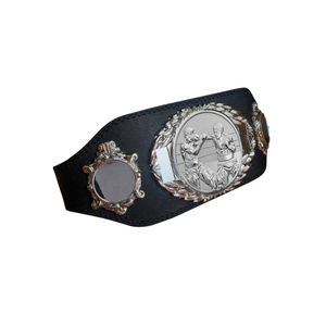 Cinturón de Campeonato de Boxeo Plateado con Diseño de Luchador y Detalles de Laurel, Cinturón de Título Personalizable, Edición Premium de Colección - Product Image 6