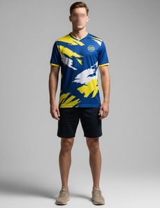 Maillot de football pour hommes, respirant, léger, séchage rapide, personnalisable, style rétro - Product Image 1