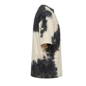 Camiseta de Manga Corta para Hombre, Tie-Dye, Cuello Redondo, Oversize, Informal, de Algodón Jersey, Transpirable, Corte Regular, Diseño con Logotipo Frontal - Product Image 5