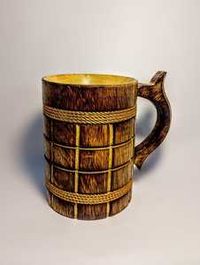 Taza de Madera Ecológica Pulida Hecha a Mano, Estilo Rústico Vintage, Regalo Único para Hombres, Bar en Casa, Hecha de Madera de Mango - Product Image 2