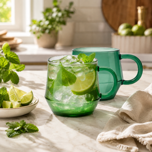 Tasse à café en verre borosilicate coloré de 190 ml, faite à la main, sans plomb, pour expresso et latte, vente en gros - Product Image 1